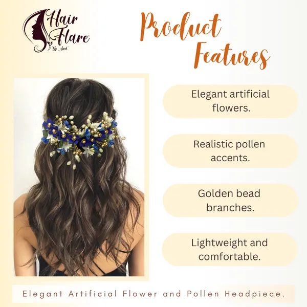 Blue_Artificial_Floral_Hair_Vein_For_Women_&_Girls