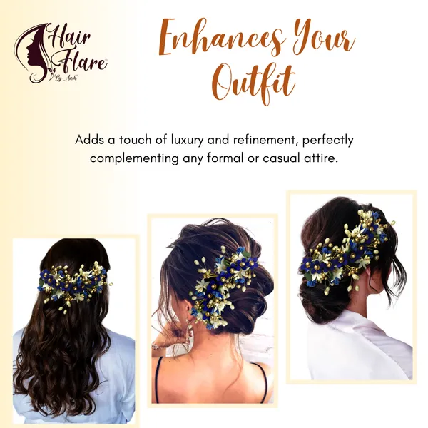 Blue_Artificial_Floral_Hair_Vein_For_Women_&_Girls