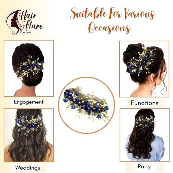 Blue_Artificial_Floral_Hair_Vein_For_Women_&_Girls