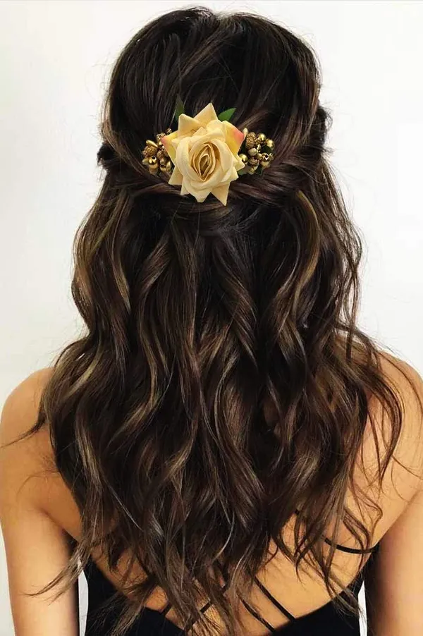 Peach_Rose_Comb_Slide_Hair_Pin_For_Women_&_Girls