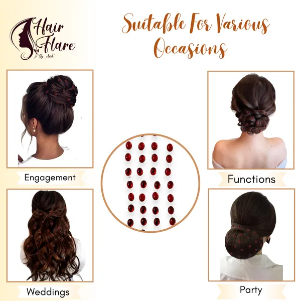 Maroon_Shimmering_Oval_Stick_On_Hair_Stickers_(36_Pieces)_(16_X_14_X_10_Cm)