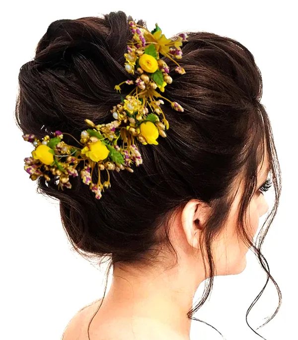 Yellow_Flower,_Leaf,_Beads_&_Pearl_Design_Hair_Vein_For_Women_&_Girls_Accessories_(14_X_8_X_1_Cm)