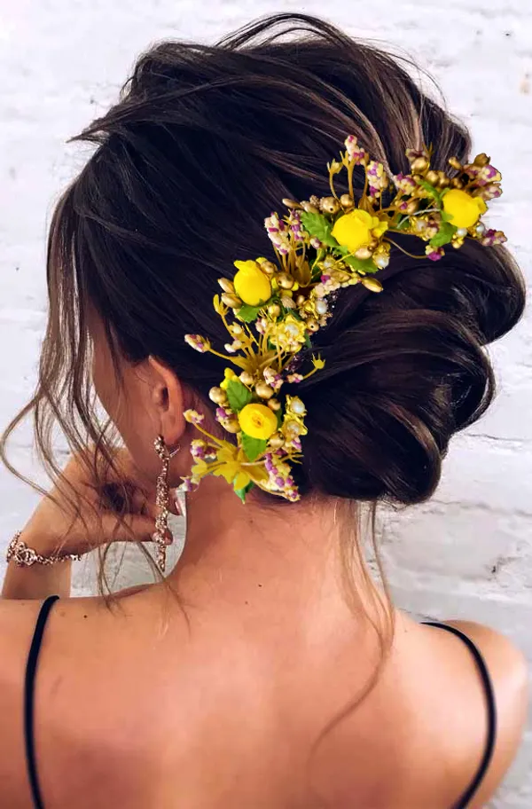 Yellow_Flower,_Leaf,_Beads_&_Pearl_Design_Hair_Vein_For_Women_&_Girls_Accessories_(14_X_8_X_1_Cm)