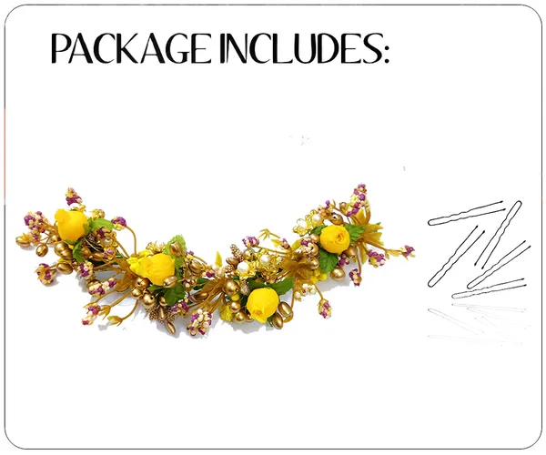 Yellow_Flower,_Leaf,_Beads_&_Pearl_Design_Hair_Vein_For_Women_&_Girls_Accessories_(14_X_8_X_1_Cm)