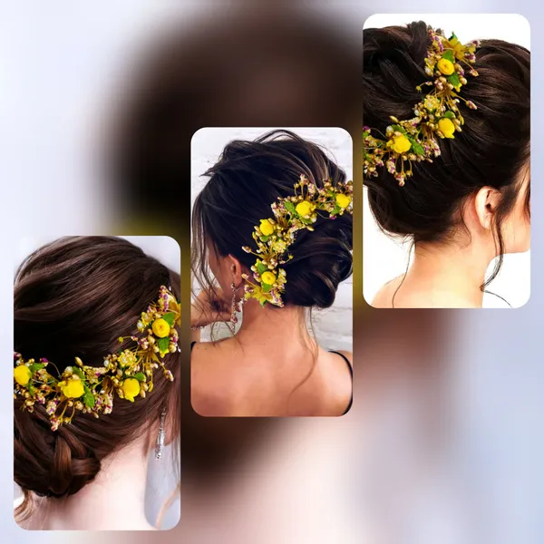Yellow_Flower,_Leaf,_Beads_&_Pearl_Design_Hair_Vein_For_Women_&_Girls_Accessories_(14_X_8_X_1_Cm)