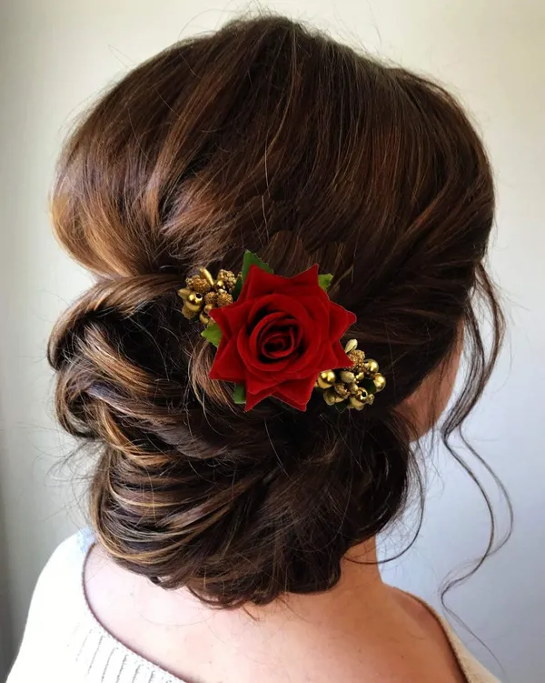 Red_Rose_Comb_Slide_Hair_Pin_For_Women_&_Girls
