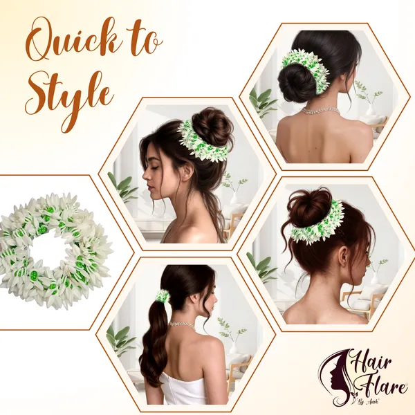 Pack_of_2_Green_Scented_Mogra_Gajra_Hair_Accessories_For_Women