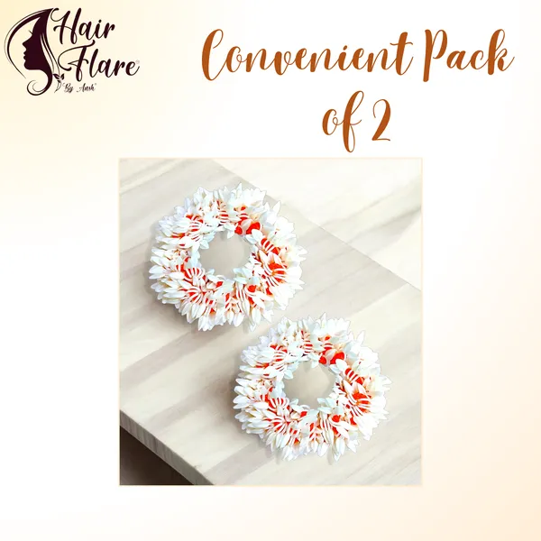 Pack_of_2_Orange_Scented_Mogra_Gajra_Hair_Accessories_For_Women