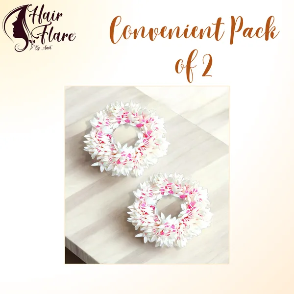 Pack_of_2_Pink_Scented_Mogra_Gajra_Hair_Accessories_For_Women