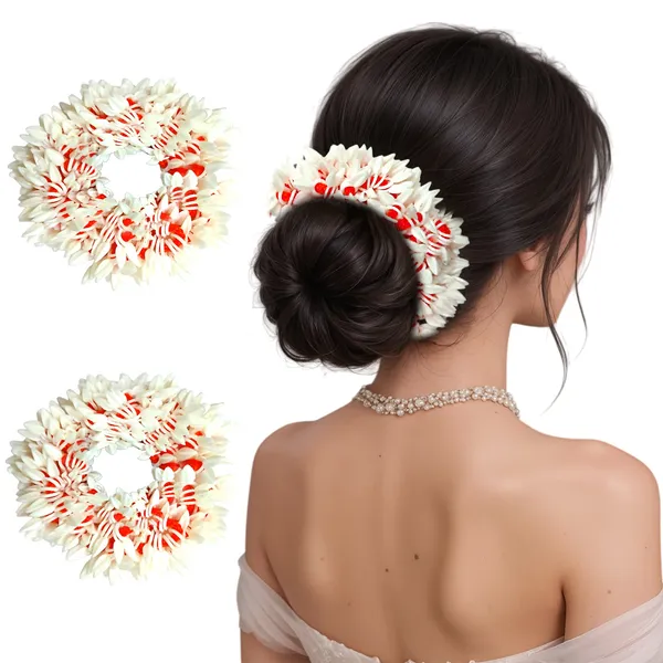 Pack_of_2_Red_Scented_Mogra_Gajra_Hair_Accessories_For_Women
