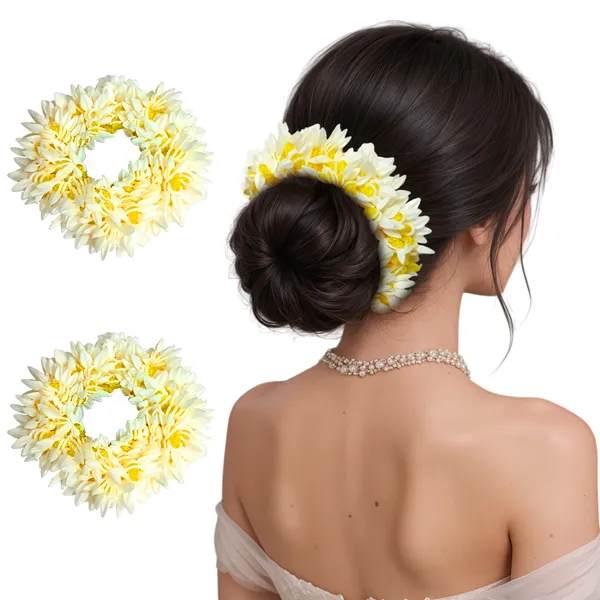 Pack_of_2_Yellow_Scented_Mogra_Gajra_Hair_Accessories_For_Women