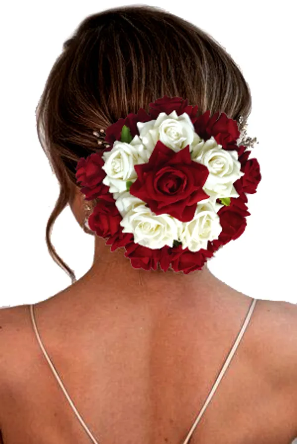 Red_Attractive_Artificial_Rounded_Rose_Flower_Wedding_Hair_Accessories_For_Women_&_Girls_(14_X_8_X_4_Cm)