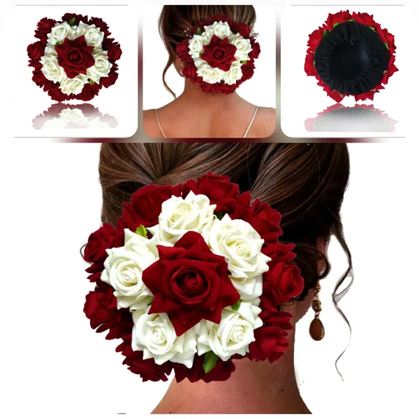 Red_Attractive_Artificial_Rounded_Rose_Flower_Wedding_Hair_Accessories_For_Women_&_Girls_(14_X_8_X_4_Cm)