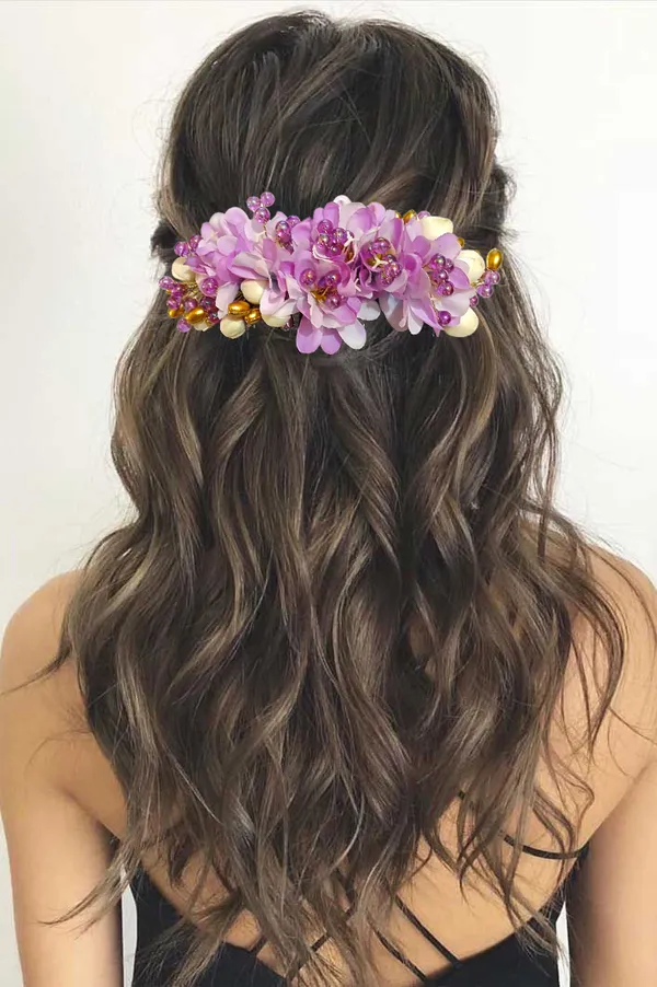 Purple_Artificial_Beautiful_Flower_Comb_Slide_|_Bridal_Hair_Barrette_Ties,_Hairpins_For_Women_&_Girls