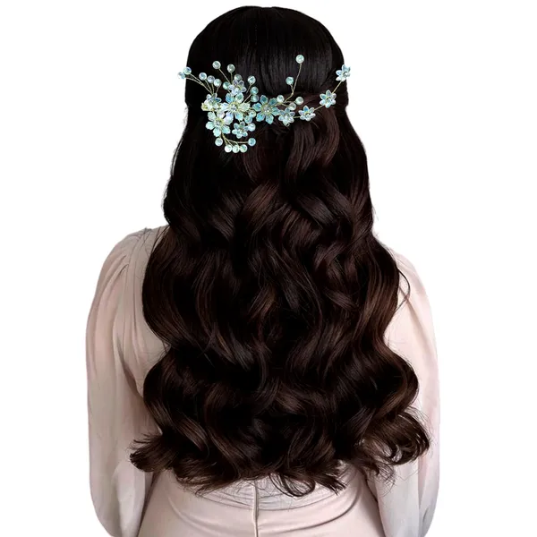 Rainbow_Transparent_Flower_Hair_Clip_with_Crystal_Nag_Center_and_Beaded_Branches_Elegant,_Secure_Hair_Accessory_for_Stylish_Looks