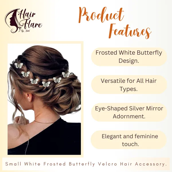 Small_White_Frosted_Butterfly_Velcro_Hair_Accessory_with_Eye-Shaped_Silver_Mirror_Adornment_���������_12_Pieces_Pack_for_Stylish_Hair