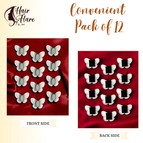 Small_White_Frosted_Butterfly_Velcro_Hair_Accessory_with_Eye-Shaped_Silver_Mirror_Adornment_���������_12_Pieces_Pack_for_Stylish_Hair