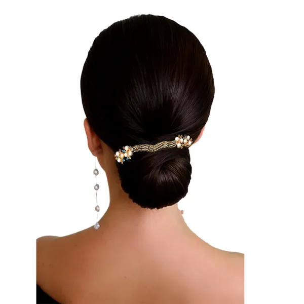 Stunning_Black_Juda_Piece_with_Elegant_Pearl_and_Tilak_Crystal_Accents:_A_Handcrafted_Hair_Accessory_Perfect_for_Weddings,_Festivals,_and_Everyday_Style���������Combining_Comfort,_Durability,_and_Timeless_Beauty.
