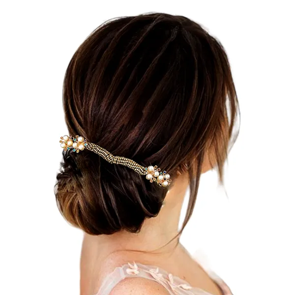 Stunning_Black_Juda_Piece_with_Elegant_Pearl_and_Tilak_Crystal_Accents:_A_Handcrafted_Hair_Accessory_Perfect_for_Weddings,_Festivals,_and_Everyday_Style���������Combining_Comfort,_Durability,_and_Timeless_Beauty.
