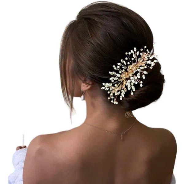 Golden_Artificial_Floral_Bridal_Brooch_&_Hair_Vein_(16_X_14_X_10_Cm)
