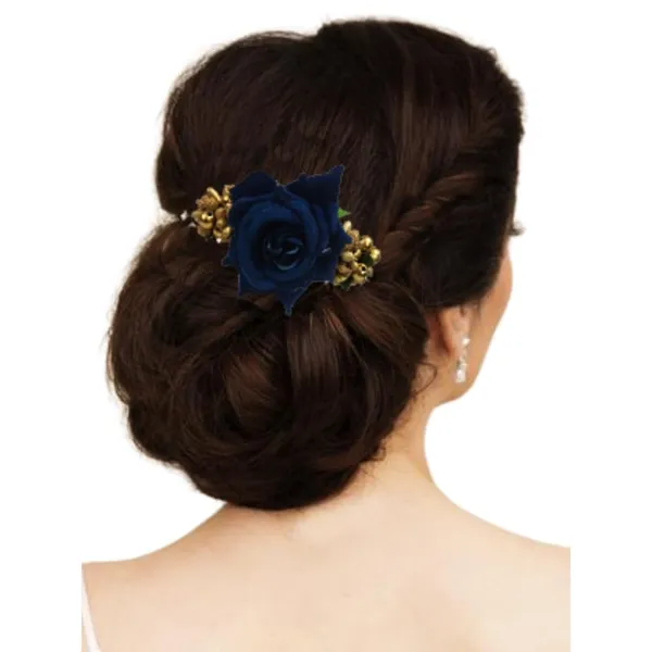 Blue_Rose_Comb_Slide_Hair_Pin_For_Women_&_Girls
