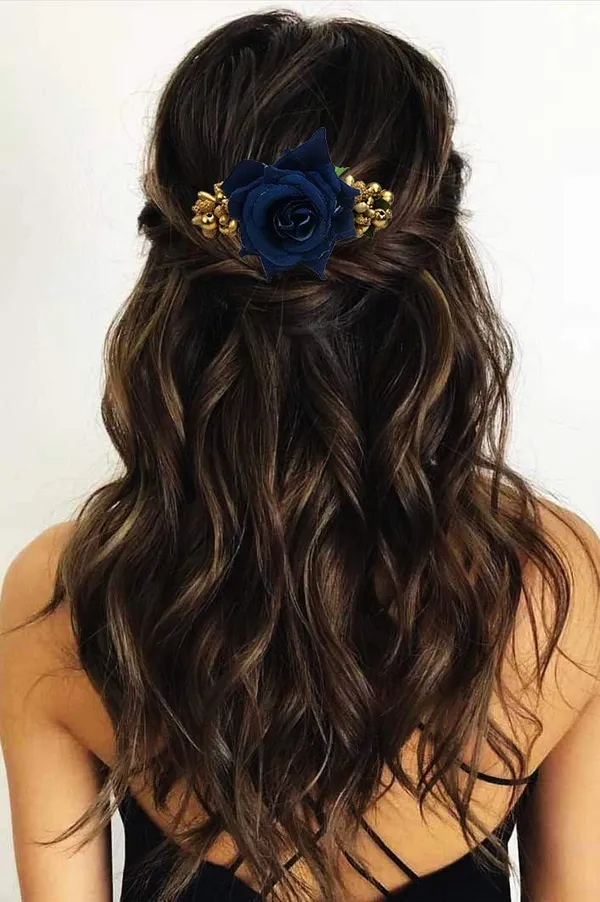 Blue_Rose_Comb_Slide_Hair_Pin_For_Women_&_Girls