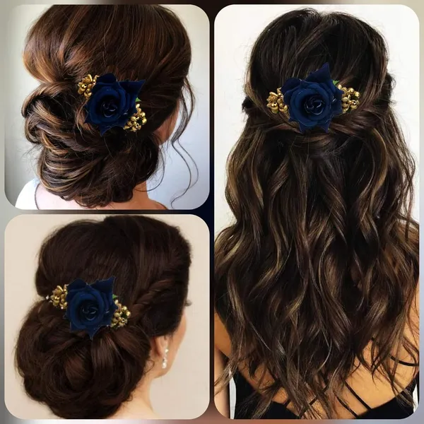 Blue_Rose_Comb_Slide_Hair_Pin_For_Women_&_Girls