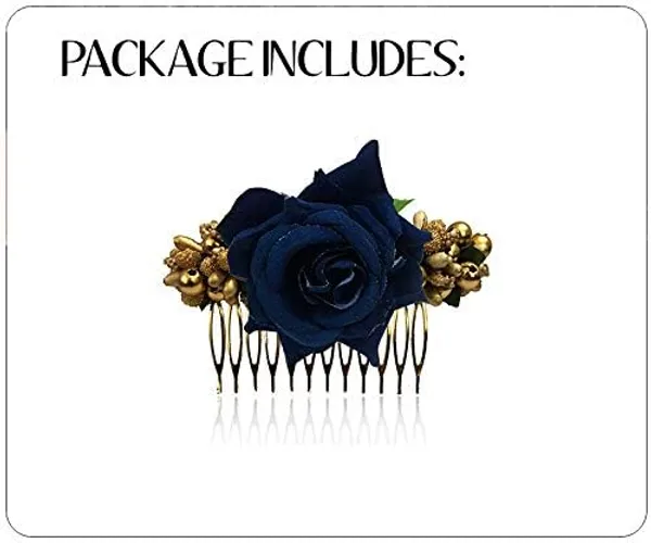 Blue_Rose_Comb_Slide_Hair_Pin_For_Women_&_Girls