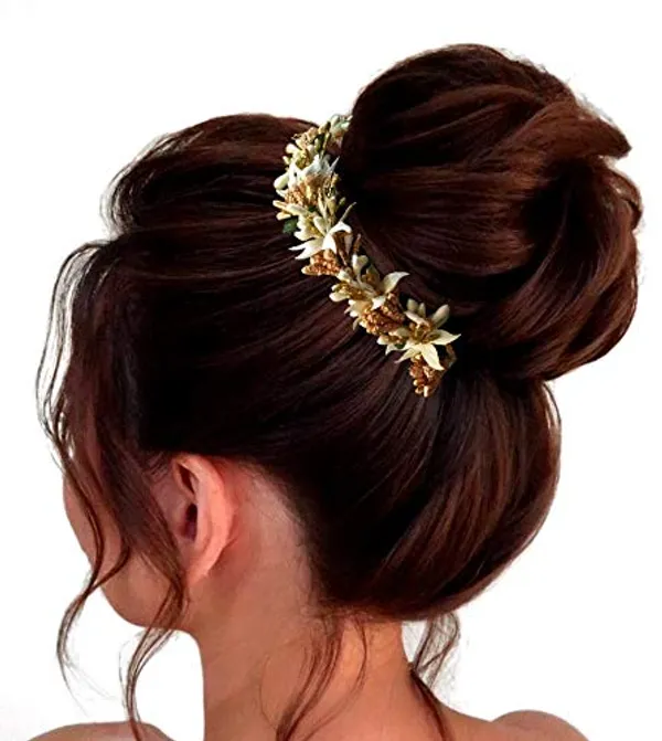 Golden_Artificial_Flowers_Hair_Accessories_For_Women