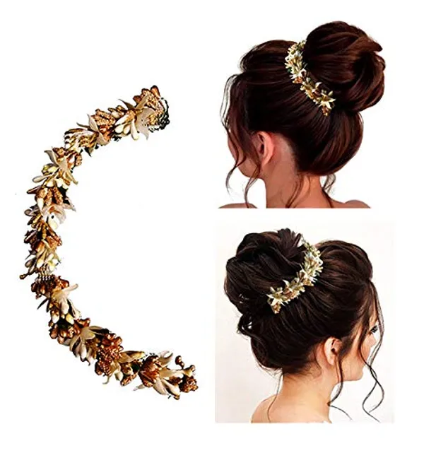 Golden_Artificial_Flowers_Hair_Accessories_For_Women