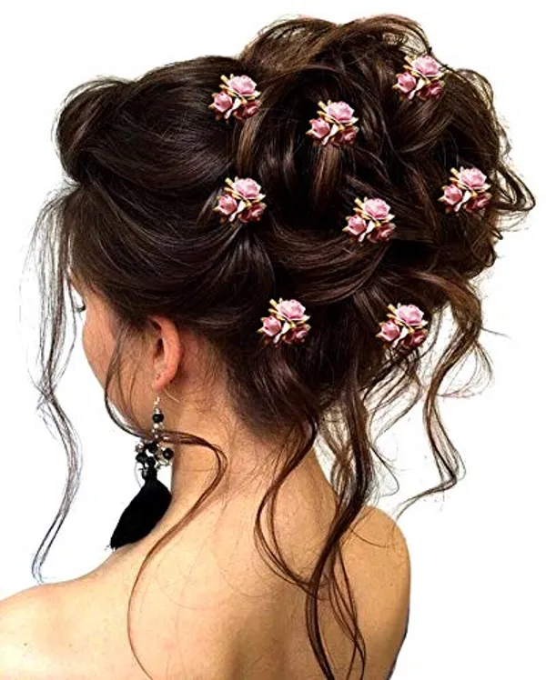 Baby_Pink_Artificial_Flowers_Bridal_Hair_Accessories_For_Women