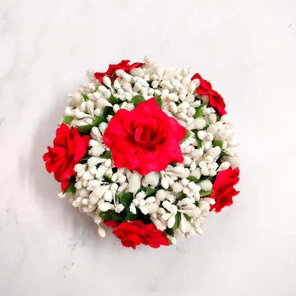 Red_Artificial_Exquisite_Mogra_Flower_Judabun_With_White_Buds_Design_Hairpin_Accessories_For_Women_&_Girls_(14_X_8_X_1_Cm)