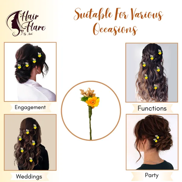 Pack_of_6_Yellow_Flower_And_Pearl_Rounded_Hair_Pin_For__And_Women