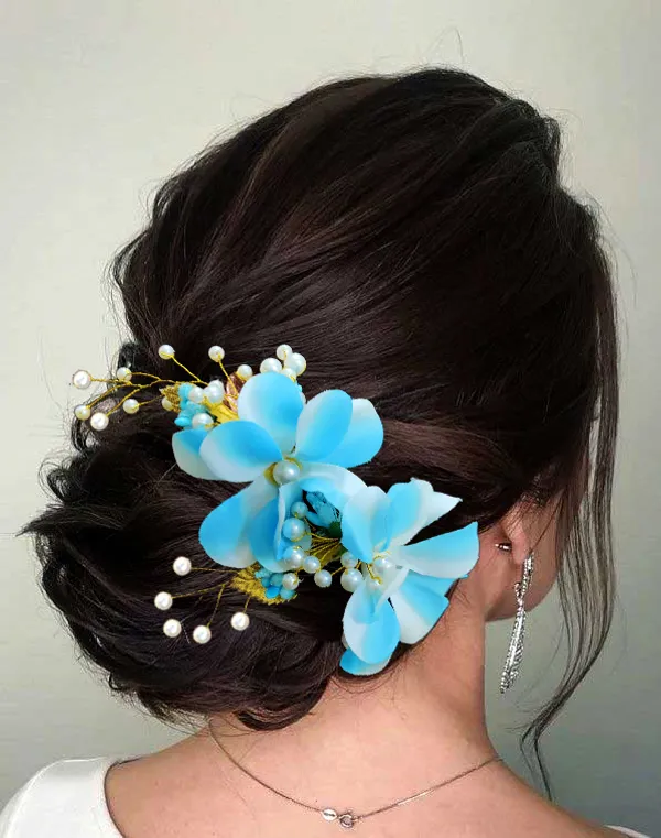 Blue_Lavender_Flower_Comb_Slide_Bridal_Hair_Accessories_For_Women_&_Girls_(14_X_8_X_1_Cm)