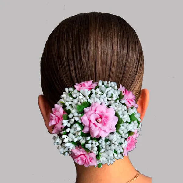 Baby_Pink_Artificial_Exquisite_Mogra_Flower_Judabun_With_White_Buds_Design_Hairpin_Accessories_For_Women_&_Girls_(14_X_8_X_1_Cm)
