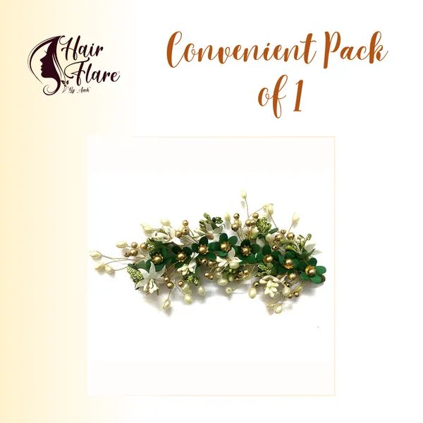 Green_Artificial_Floral_Hair_Vein_For_Women_&_Girls