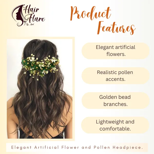 Green_Artificial_Floral_Hair_Vein_For_Women_&_Girls