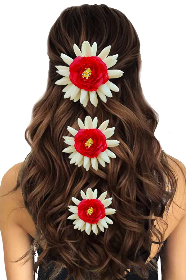 Red_Artificial_Rose_With_Jasmine_Flower_Hair_Pin_For_Women_&_Girls_(14_X_8_X_4_Cm)