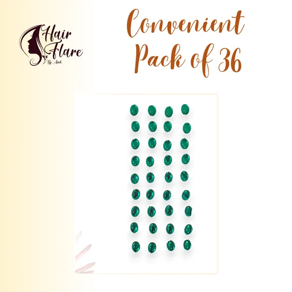 Dark_Green_Shimmering_Oval_Stick_On_Hair_Stickers_(36_Pieces)_(16_X_14_X_10_Cm)