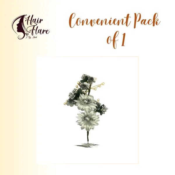 Silver_Artificial_Flower_With_Pearls_Hair_Pin_For_Women_&_Girls