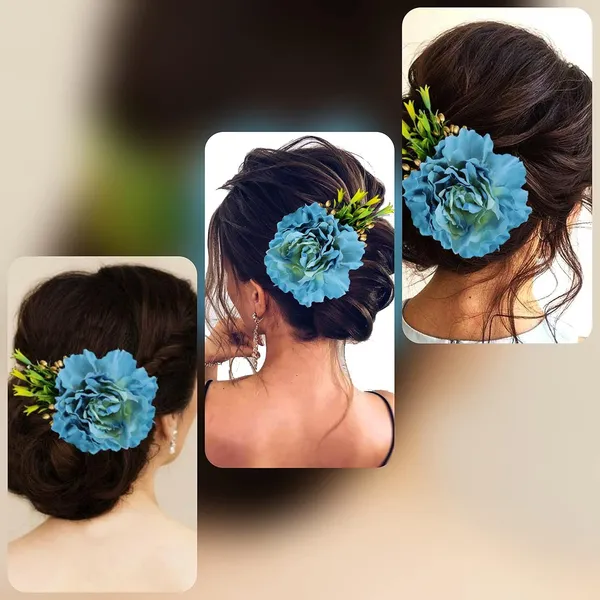 Blue_Floral_Comb_Slide_Hairpin_For_Women_(14_X_8_X_1_Cm)