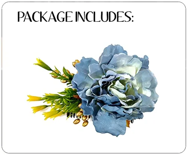 Blue_Floral_Comb_Slide_Hairpin_For_Women_(14_X_8_X_1_Cm)