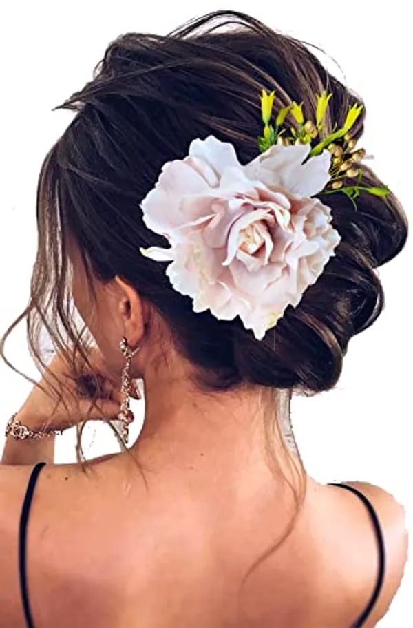 Onion_Pink_Floral_Comb_Slide_Hairpin_For_Women_(14_X_8_X_1_Cm)