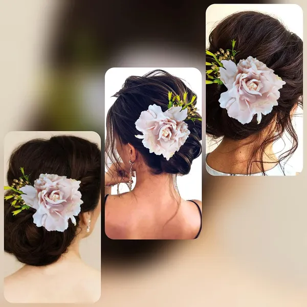 Onion_Pink_Floral_Comb_Slide_Hairpin_For_Women_(14_X_8_X_1_Cm)