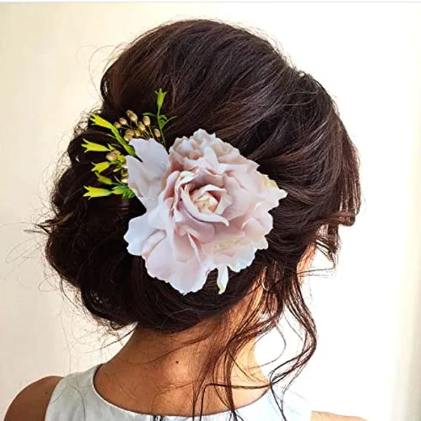 Onion_Pink_Floral_Comb_Slide_Hairpin_For_Women_(14_X_8_X_1_Cm)