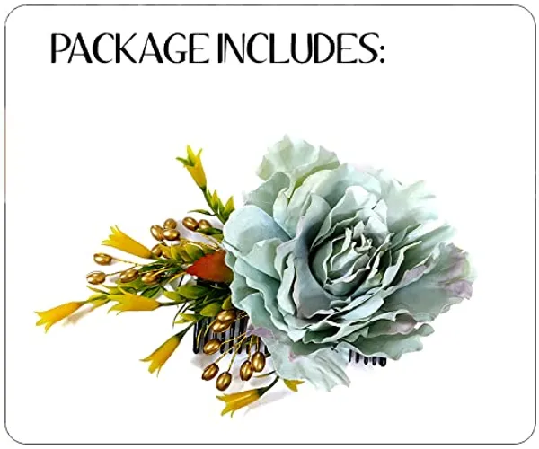Rama_Green_Floral_Comb_Slide_Hairpin_For_Women_(14_X_8_X_1_Cm)