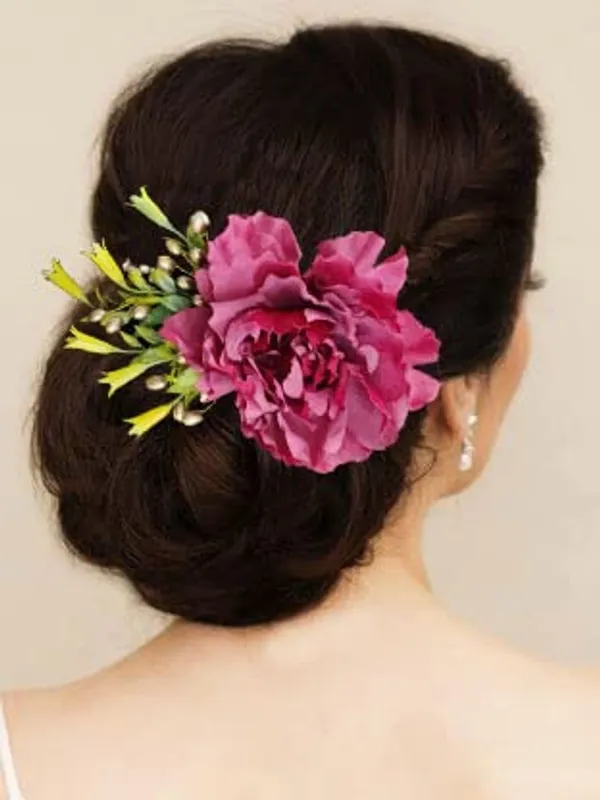 Red_Floral_Comb_Slide_Hairpin_For_Women_(14_X_8_X_1_Cm)