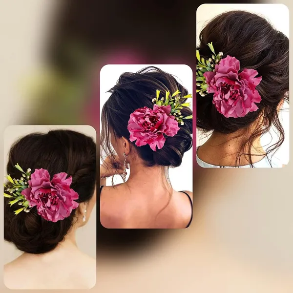 Red_Floral_Comb_Slide_Hairpin_For_Women_(14_X_8_X_1_Cm)