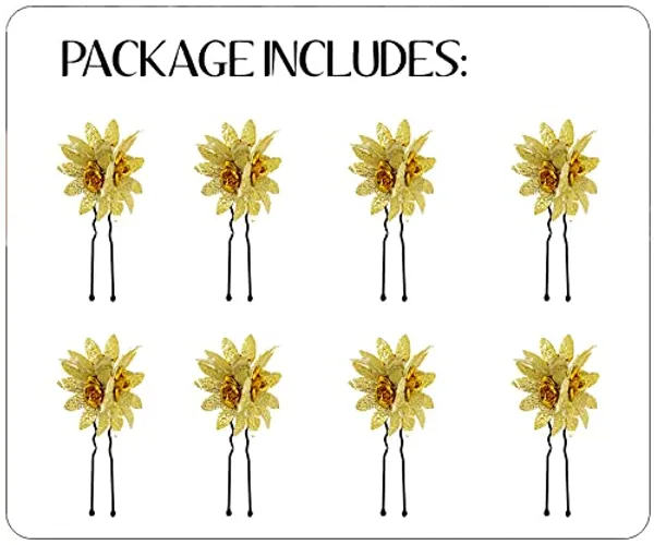 Golden_Trendy_Stone_Flower_Shaped_Hair_Accessories_(14_X_8_X_1_Cm)