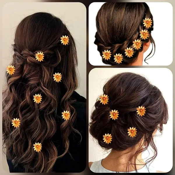 Peach_Trendy_Stone_Added_Flower_Shaped_Hair_Accessories_(14_X_8_X_1_Cm)
